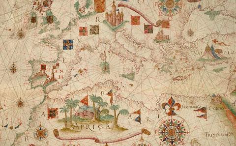 Map of the globe